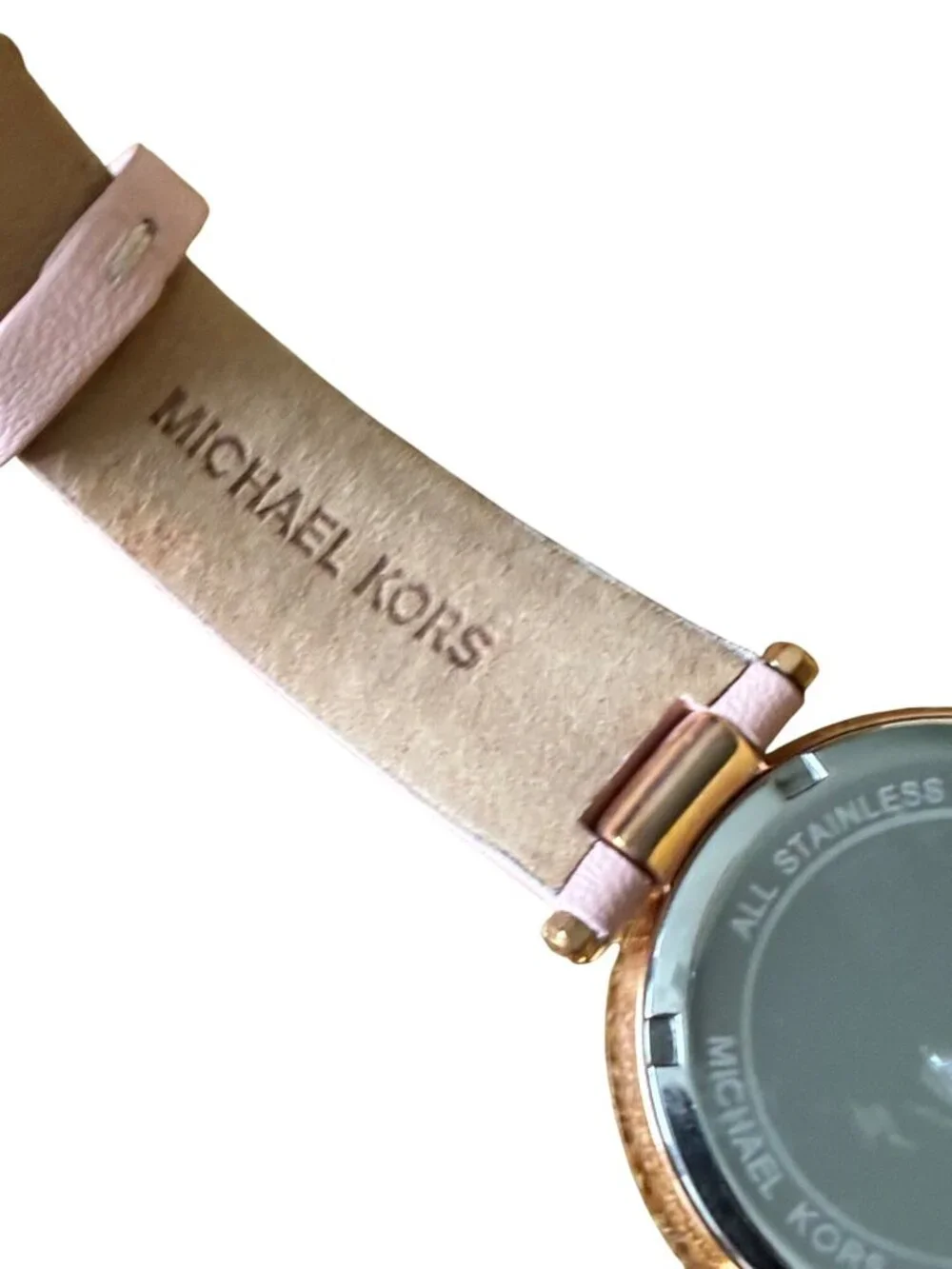 Michael‎ Kors MK2590 Mini Parker  Watch Womens Rose Gold-Tone Watch Pink Leather
